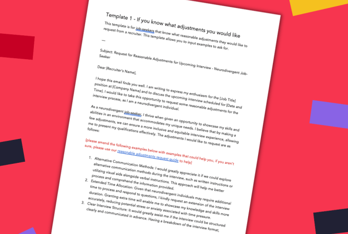 How to apply for reasonable adjustments