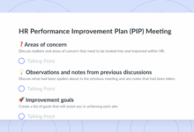 Pip meeting agenda template