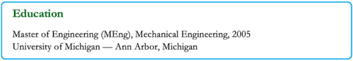 Applying for a masters degree