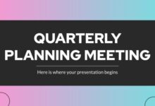 Quarterly planning meeting agenda