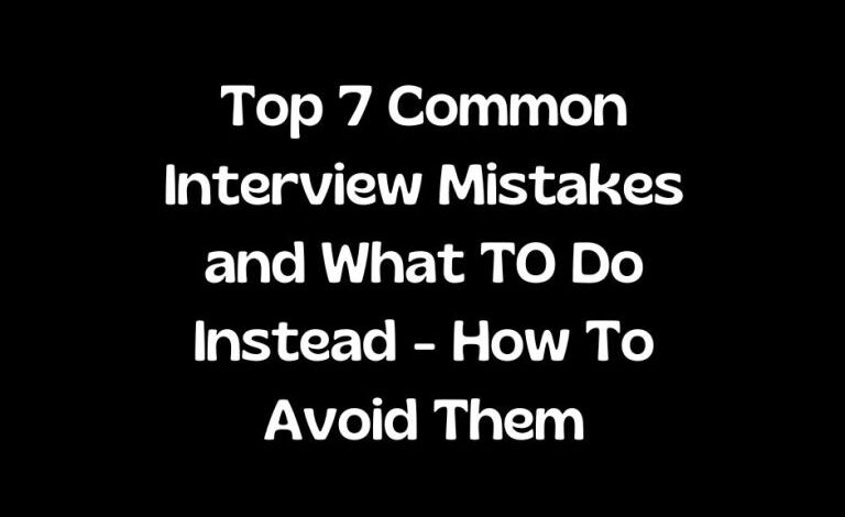 Top 5 job interview mistakes