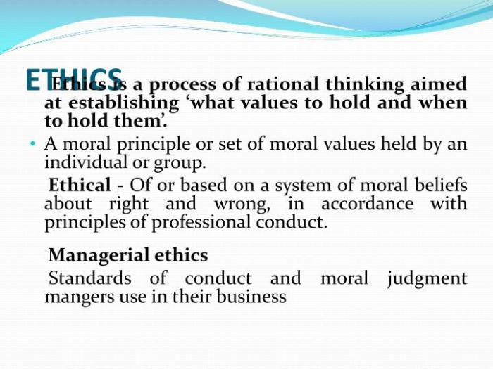 Ethics performance Ethics performance