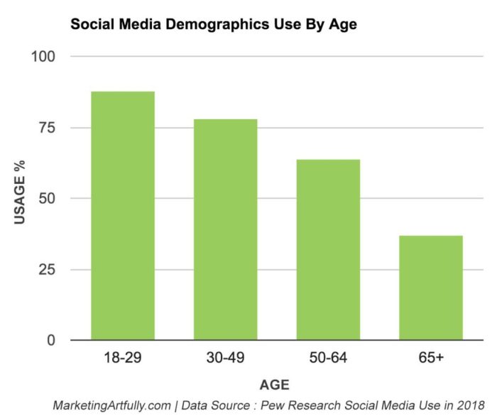 Target older demographics social media