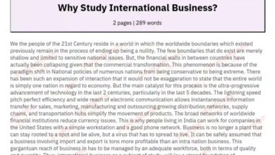 Business international study why should
