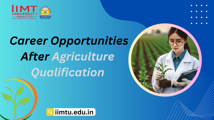 Graduate opportunities in agriculture